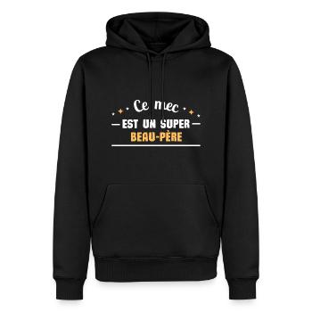 Ce mec est un super beau père - Sweat à capuche Premium bio Homme - noir - Devant - Nico (187cm)