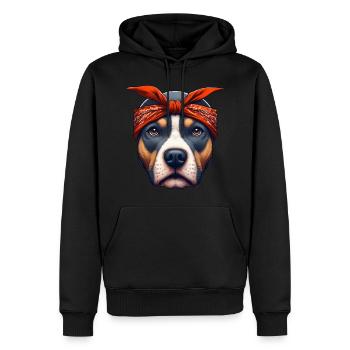 Pitbull Les Artistes De Rap - Sweat à capuche Premium bio Homme - noir - Devant - Nico (187cm)