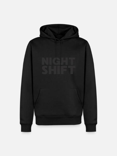NIGHT SHIFT - Men’s Premium Organic Hoodie - black