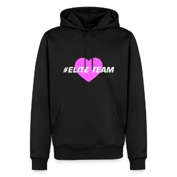Amour du cœur de l’équipe d’élite - Sweat à capuche Premium bio Homme - noir - Devant - Nico (187cm)
