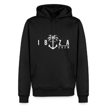 Ibiza Crew Anker Palme Urlaub - Männer Premium Bio Hoodie - Schwarz - Vorne - Nico (187cm)