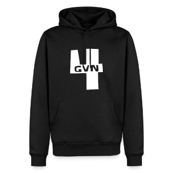Christian Design 4GVN - Sweat à capuche Premium bio Homme - noir - Devant - Nico (187cm)