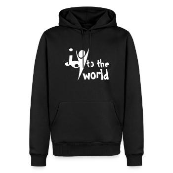Christliches Design Der Sohn leuchtet und Gott regiert - Männer Premium Bio Hoodie - Schwarz - Vorne - Nico (187cm)