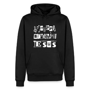 Christliches Weihnachtsdesign Alles Gute zum Geburtstag Jesus - Männer Premium Bio Hoodie - Schwarz - Vorne - Nico (187cm)