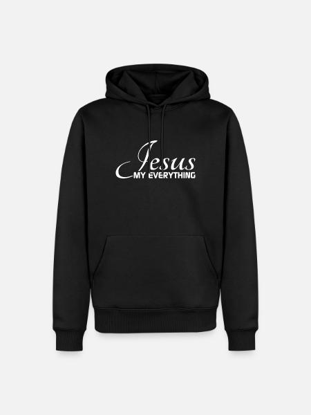 Christian Design Jésus, Mon Tout - Sweat à capuche Premium bio Homme - noir