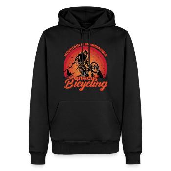 1 43 - Sweat à capuche Premium bio Homme - noir - Devant - Nico (187cm)