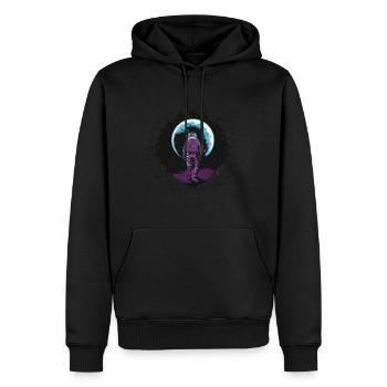 🚀 Caspernaut Black Edge 🚀 - Men’s Premium Organic Hoodie - black - Front - Nico (187cm)