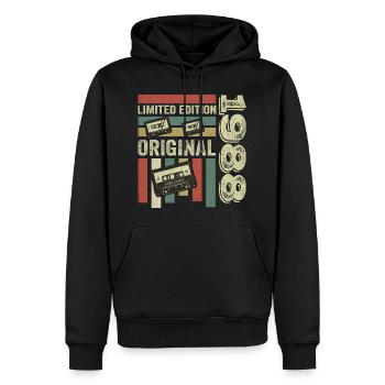 Vintage 1988 - Retro Geburtstagsspruch 1988 - Männer Premium Bio Hoodie - Schwarz - Vorne - Nico (187cm)