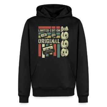 Vintage 1998 - Retro Geburtstagsspruch 1998 - Männer Premium Bio Hoodie - Schwarz - Vorne - Nico (187cm)