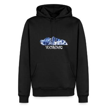 hochkönig,berg,berge,schweiz,skigebiet,ski - Männer Premium Bio Hoodie - Schwarz - Vorne - Nico (187cm)