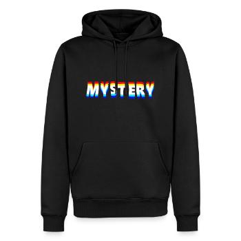 Mystery - Men’s Premium Organic Hoodie - black - Front - Nico (187cm)