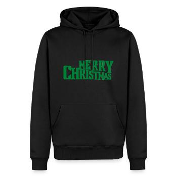 Merry christmas - Sweat à capuche Premium bio Homme - noir - Devant - Nico (187cm)