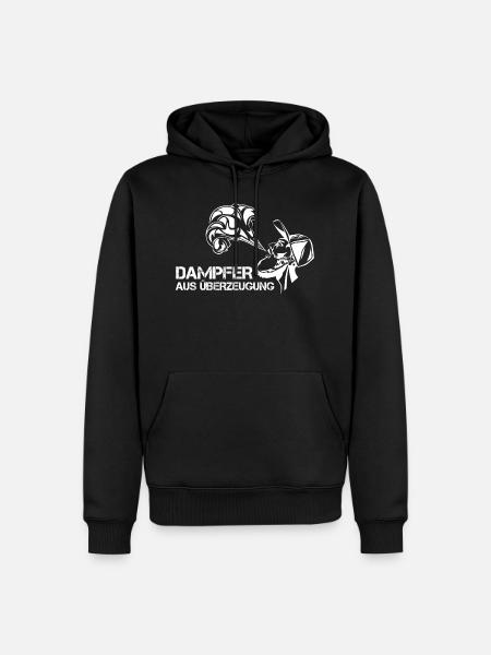 Dampfen! Dampfer! Steam! - Männer Premium Bio Hoodie - Schwarz