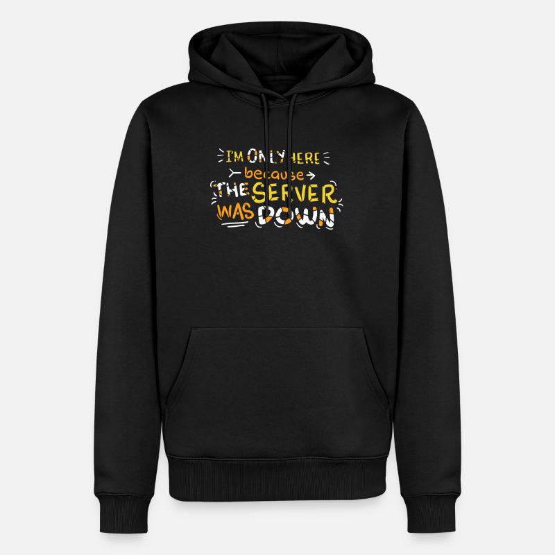 Server down - T-Shirt Geschenk - Männer Premium Bio Hoodie - Schwarz