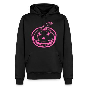 Pink Pumpkin - Pinker Kürbis - Männer Premium Bio Hoodie - Schwarz - Vorne - Nico (187cm)