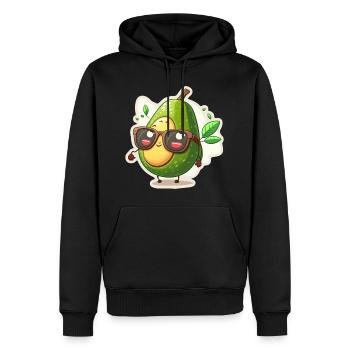 Niedliche Avocado Brille Vegetarier Veganer - Männer Premium Bio Hoodie - Schwarz - Vorne - Nico (187cm)