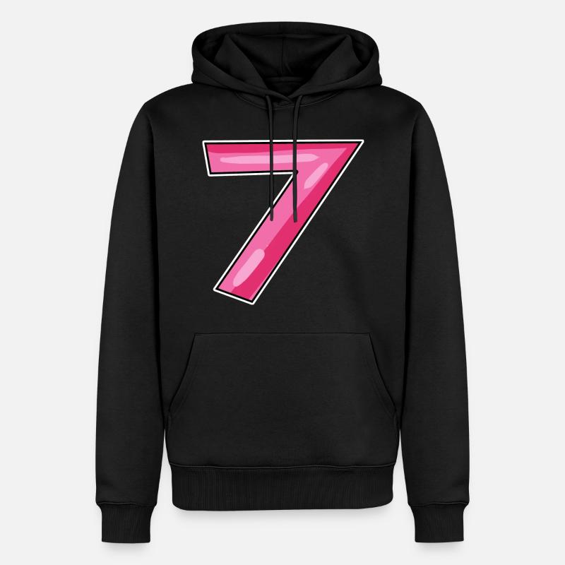 7 - Sweat à capuche Premium bio Homme - noir