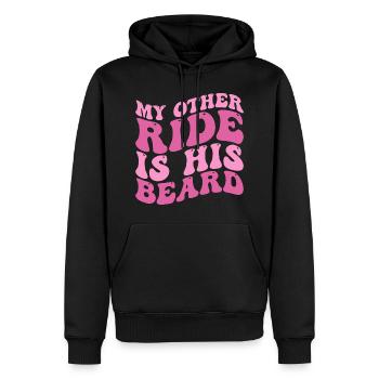 My Other Ride Is His Beard Tees Groovy Beard Lover - Sweat à capuche Premium bio Homme - noir - Devant - Nico (187cm)