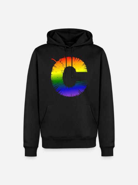 Rainobow C - Men’s Premium Organic Hoodie - black