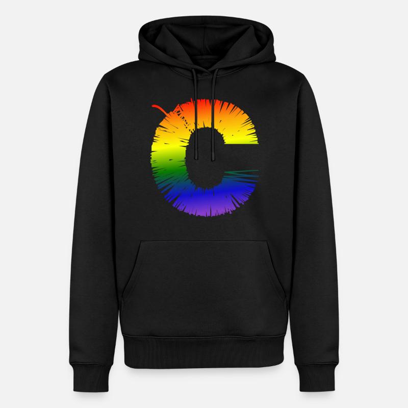 Rainobow C - Männer Premium Bio Hoodie - Schwarz