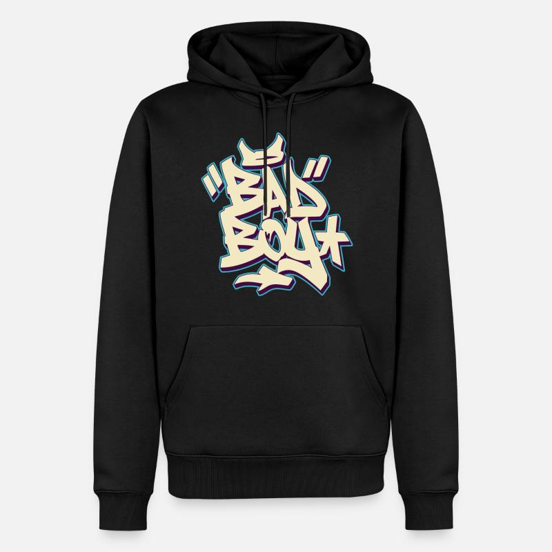 BAD BOY GRAFFITI - Sweat à capuche Premium bio Homme - noir
