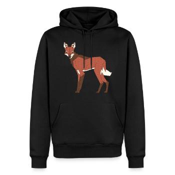 Mähnenwolf - Männer Premium Bio Hoodie - Schwarz - Vorne - Nico (187cm)