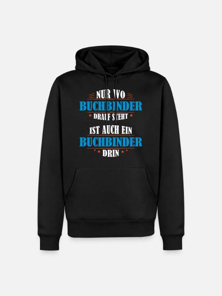 Buchbinder Beruf Geschenk - Männer Premium Bio Hoodie - Schwarz