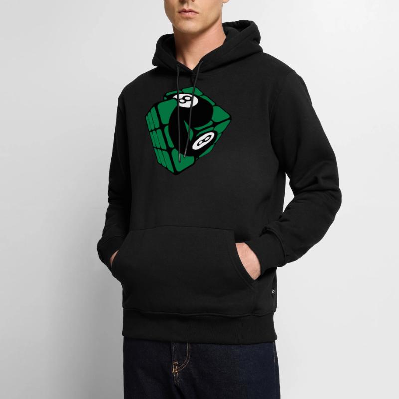 cube billard boule rubi forme Sweat à capuche Premium bio Homme