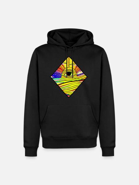 Ätherische Sonne - Männer Premium Bio Hoodie - Schwarz