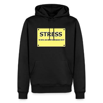 büro tshirt büro sprüche t-shirt fun shirt arbeit - Männer Premium Bio Hoodie - Schwarz - Vorne - Nico (187cm)