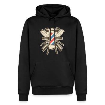 Barber Accessories - Bartscherer Rasur Bart Frisur - Männer Premium Bio Hoodie - Schwarz - Vorne - Nico (187cm)