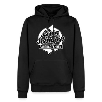 Fahrradfahren Hipster Geschenk Fahrrad - Männer Premium Bio Hoodie - Schwarz - Vorne - Nico (187cm)