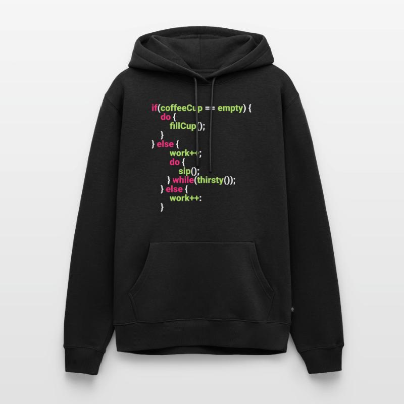 Coding Work Coffe Men’s Premium Organic Hoodie