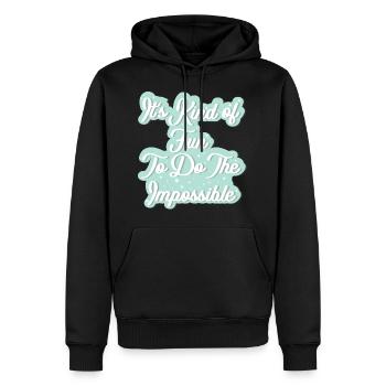 C'est un peu amusant de faire l'impossible - Sweat à capuche Premium bio Homme - noir - Devant - Nico (187cm)