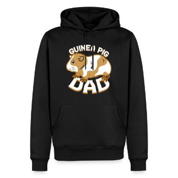 Papa cochon d'Inde - Sweat à capuche Premium bio Homme - noir - Devant - Nico (187cm)