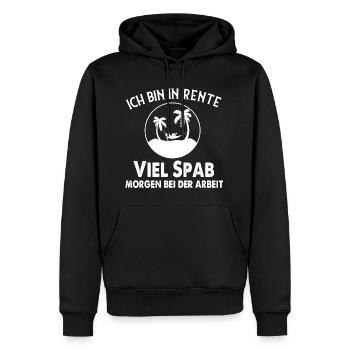 Rente Spruch Arbeit - Männer Premium Bio Hoodie - Schwarz - Vorne - Nico (187cm)