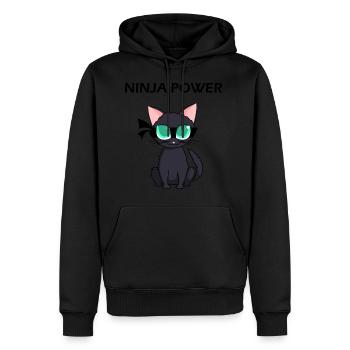 Ninja Warrior - Ninja Power - Sweat à capuche Premium bio Homme - noir - Devant - Nico (187cm)
