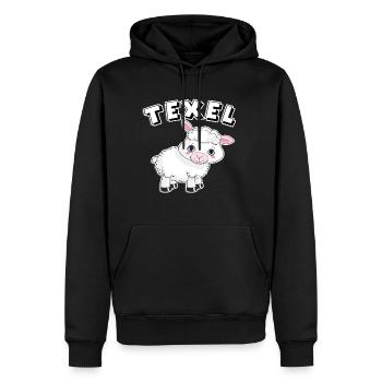 texel sheep t-shirt island holland tshirt lamb - Men’s Premium Organic Hoodie - black - Front - Nico (187cm)