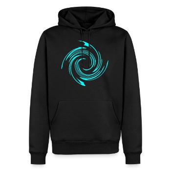 Wirbel Spirale Kringel Muster Shirt Geschenk Idee - Männer Premium Bio Hoodie - Schwarz - Vorne - Nico (187cm)