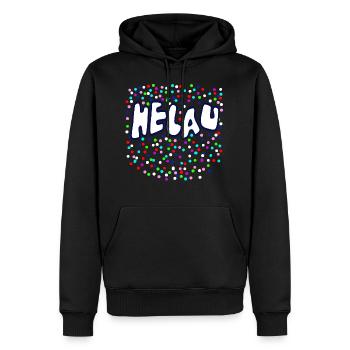helau karneval konfetti karnevals t-shirt fasching - Männer Premium Bio Hoodie - Schwarz - Vorne - Nico (187cm)