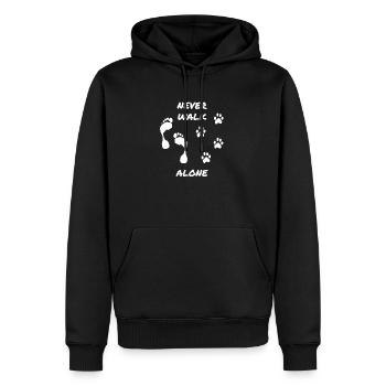 Dog Paw Never Walk Alone Gift Fans Dog - Sweat à capuche Premium bio Homme - noir - Devant - Nico (187cm)