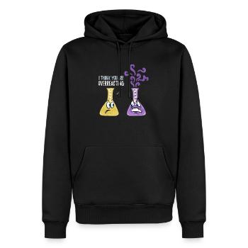 Drôle de chimie étudiant étudiant drôle - Sweat à capuche Premium bio Homme - noir - Devant - Nico (187cm)
