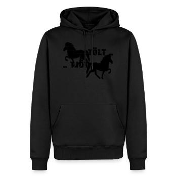Icelandic Horse: Islandpferd Pferd Pony Merch - Männer Premium Bio Hoodie - Schwarz - Vorne - Nico (187cm)