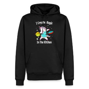 Ich zaubere in der Küche Koch Hausmann Hausfrau - Männer Premium Bio Hoodie - Schwarz - Vorne - Nico (187cm)