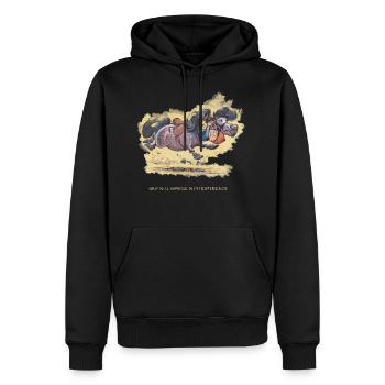 Thelwell - Rider ist falling down - Sweat à capuche Premium bio Homme - noir - Devant - Nico (187cm)