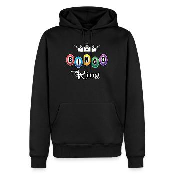 King Bingo King - Men’s Premium Organic Hoodie - black - Front - Nico (187cm)