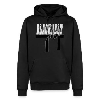 Black Belt Karate Black Belt - Men’s Premium Organic Hoodie - black - Front - Nico (187cm)