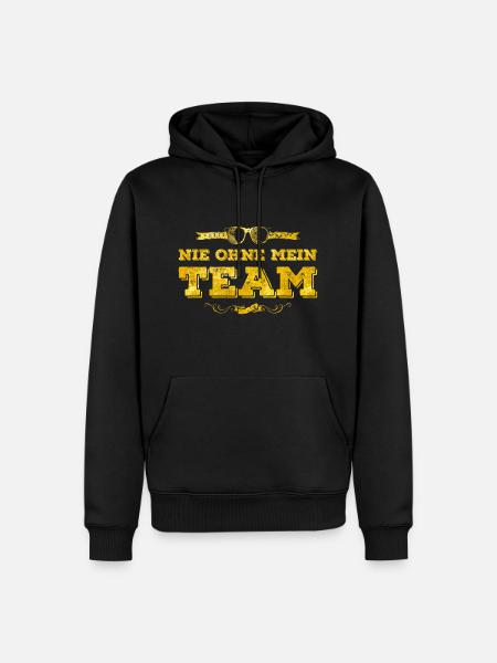 my team gold - Men’s Premium Organic Hoodie - black