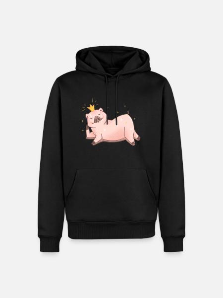 Princesse Cochon - Sweat à capuche Premium bio Homme -