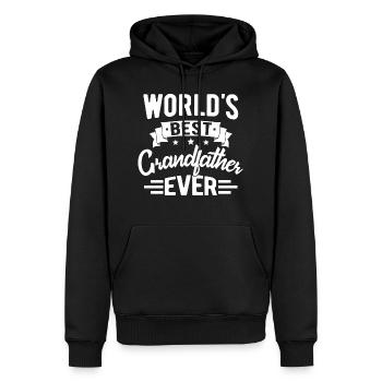 Meilleur grand-papa du monde Meilleur cadeau de grand-papa - Sweat à capuche Premium bio Homme - noir - Devant - Nico (187cm)